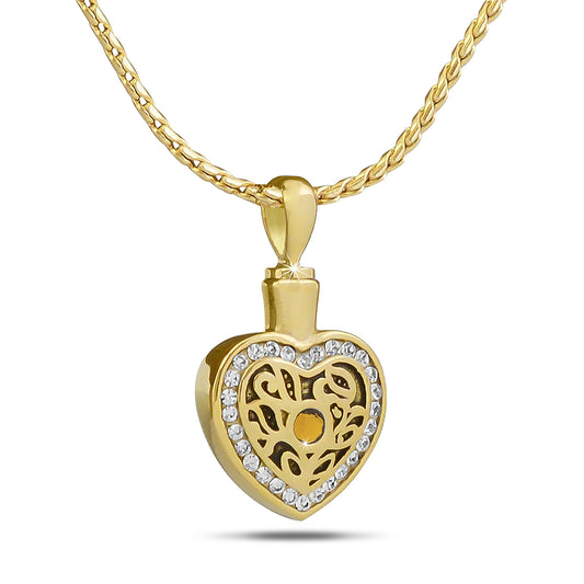 April w/ Zirconia Gold Steel keepsake